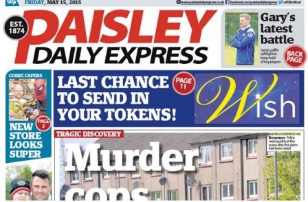 Editor and deputy at Paisley Daily Express take voluntary redundancy